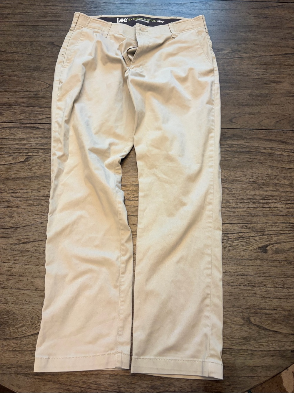Lee Men's Khaki Straight-Leg Pants